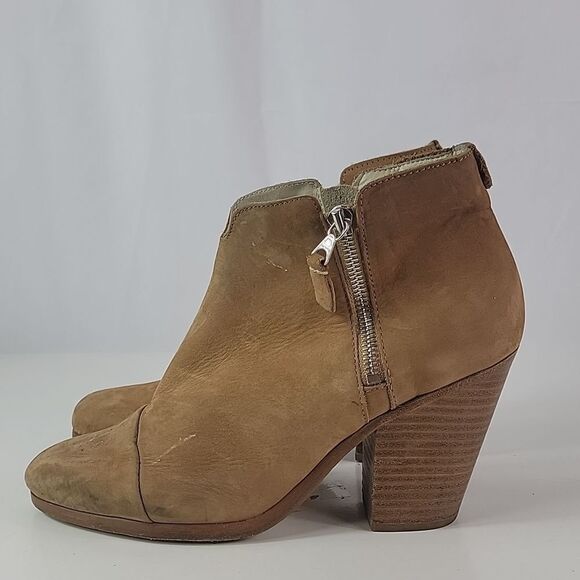 Rag & Bone Neutrals Suede Women's Ankle Boots - Picture 4 of 15